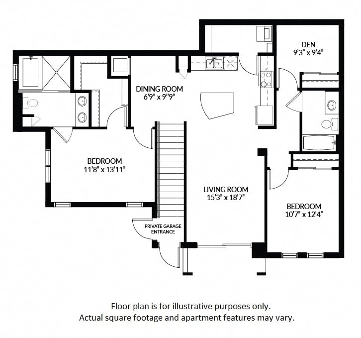 B3 WITH GARAGE floor plan