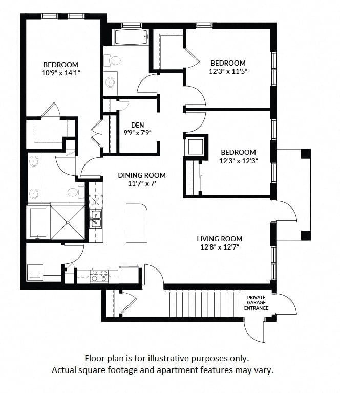C2 WITH GARAGE floor plan