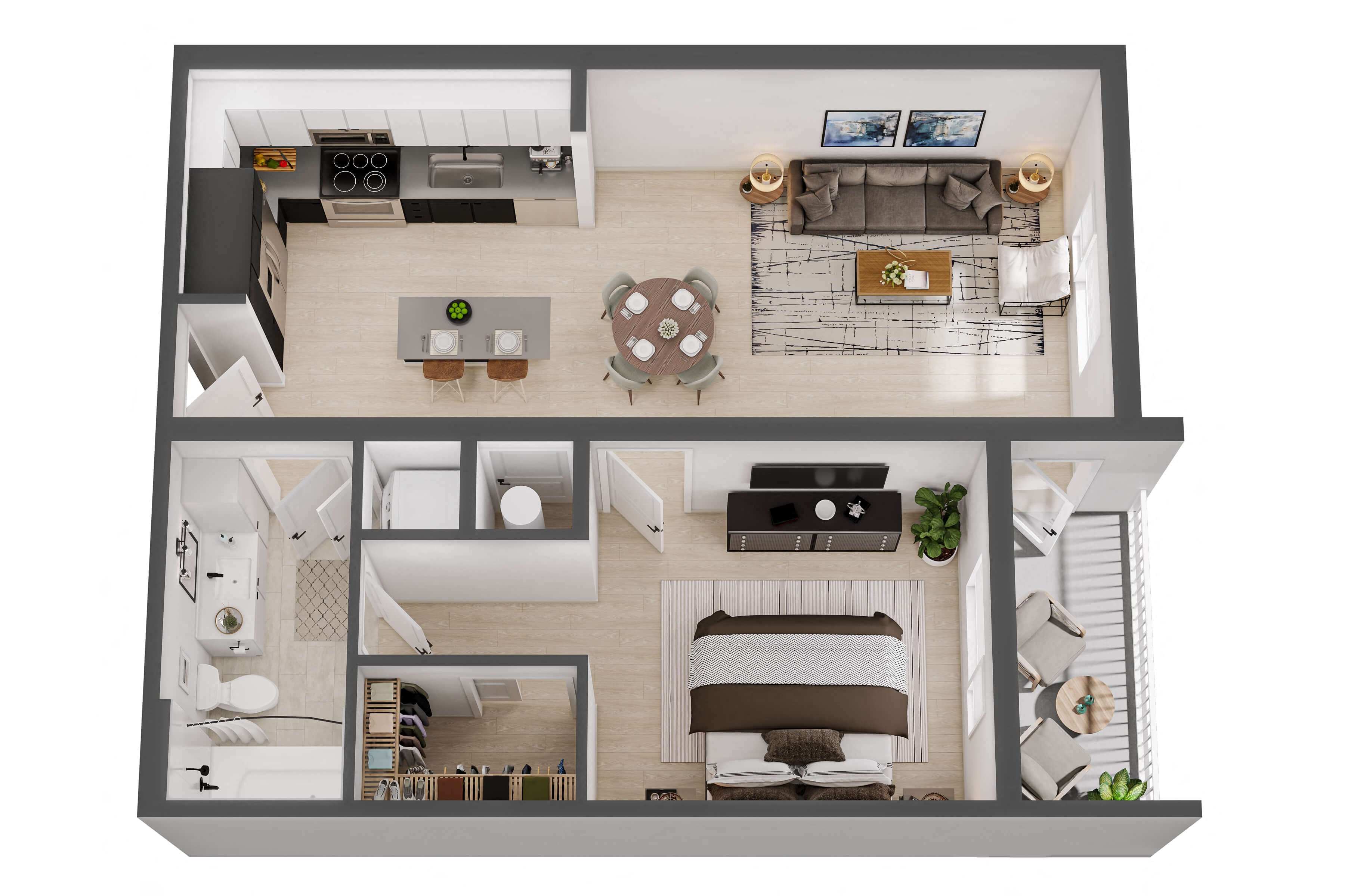 1 Bed/ 1 Bath-A2 floor plan