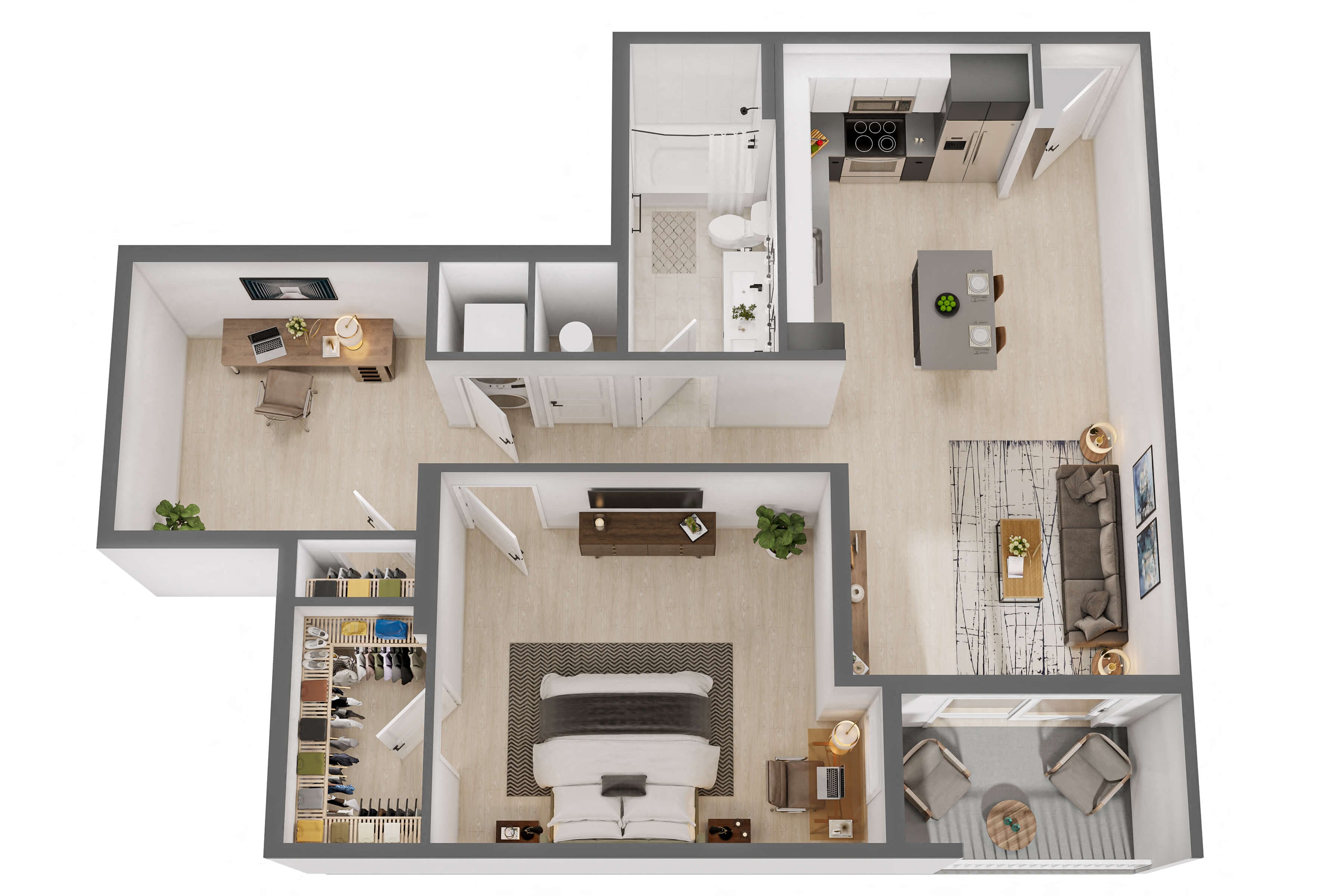 1 Bed/ 1 Bath Den-A7 floor plan