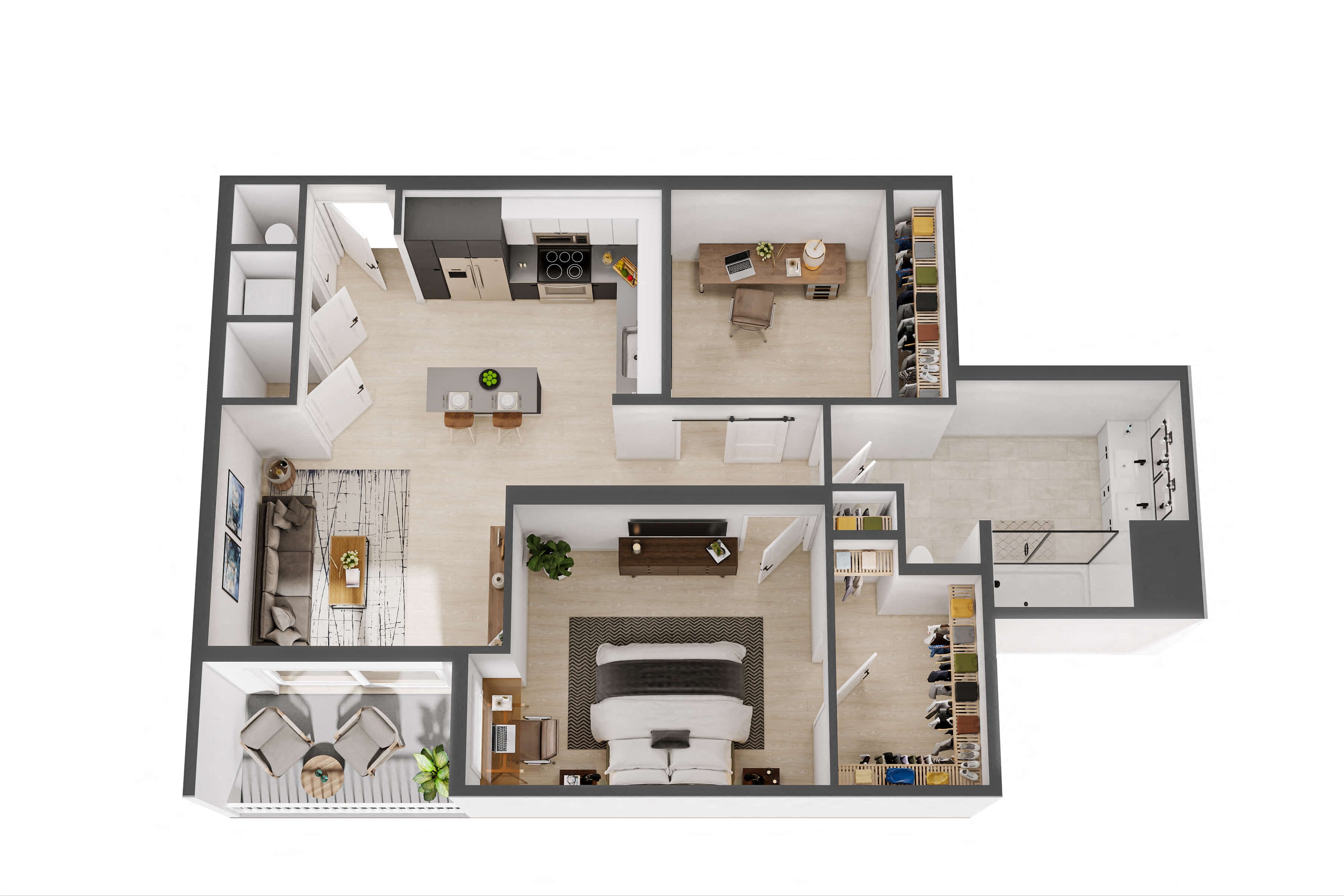 1 Bed/ 1 Bath Den-A6 floor plan