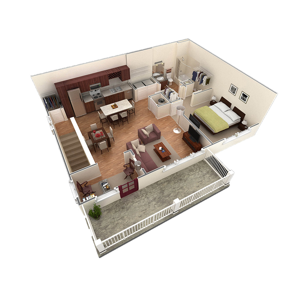 1 BR Grand Overlook floor plan