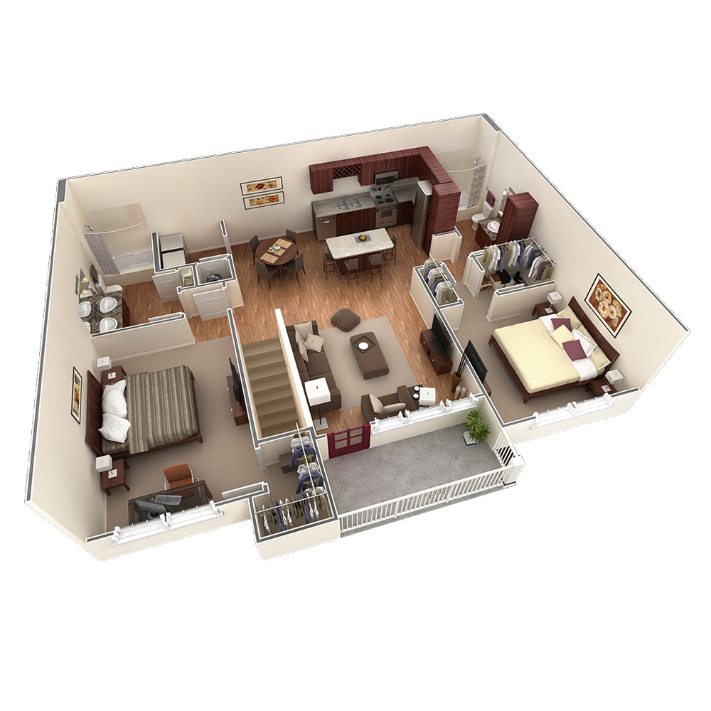 2 BR Grand Overlook Garage floor plan
