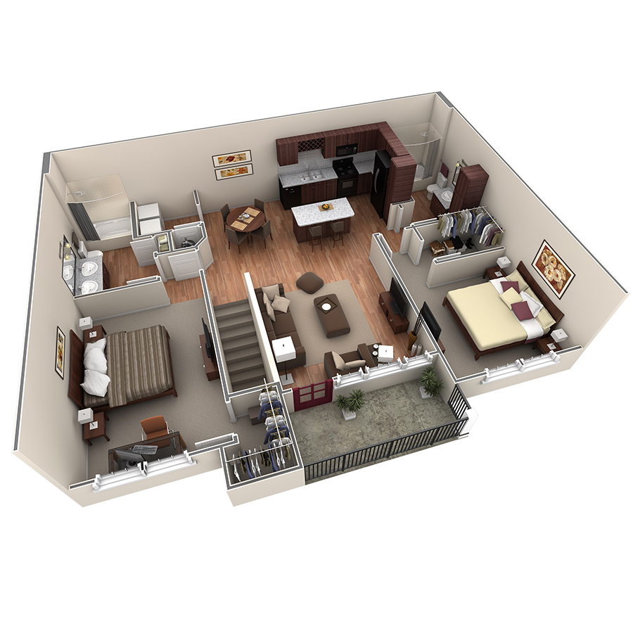 2 BR Grand Overlook Garage floor plan