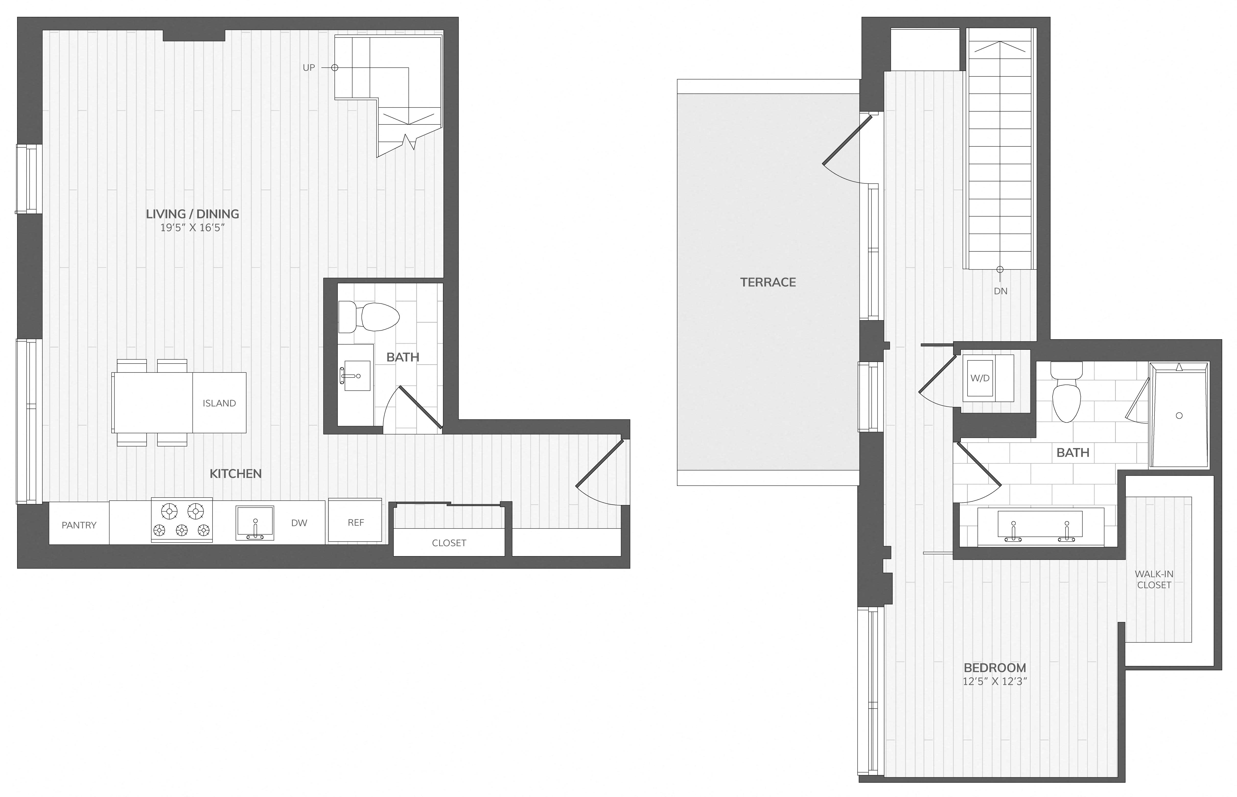 1 Bed/1 Bath-A8_Intersect at O floor plan