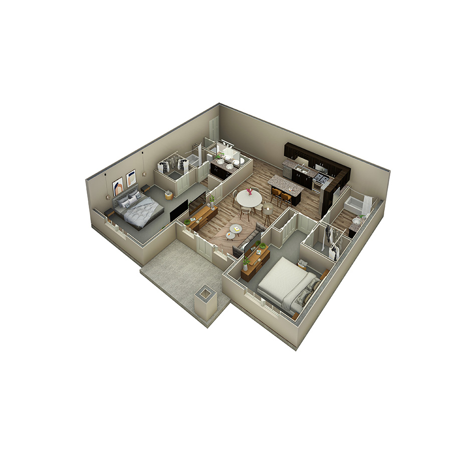 2 BR Haven Summit floor plan