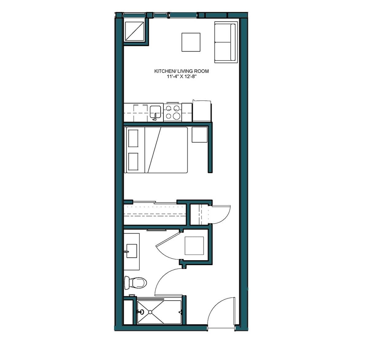 Studio-A2 floor plan