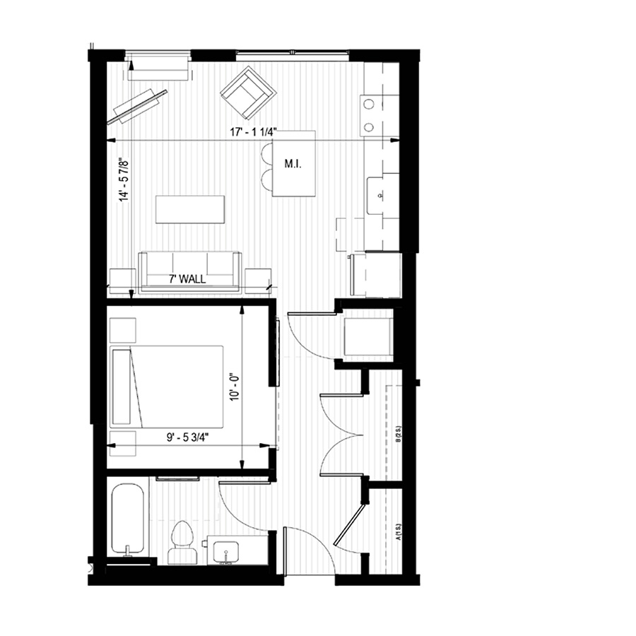 B-1 floor plan