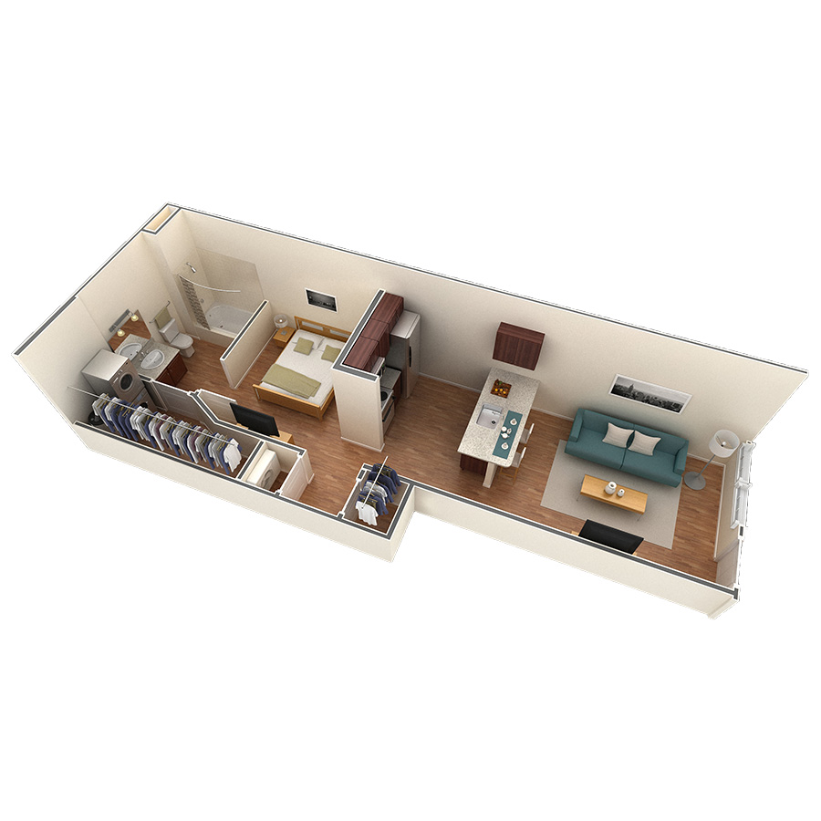 Studio Grand Courtyard floor plan