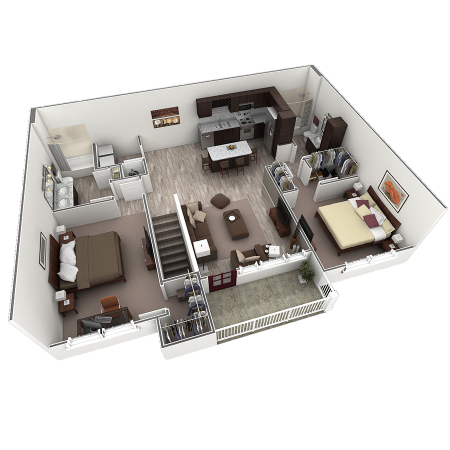 2 BR Grand Overlook floor plan