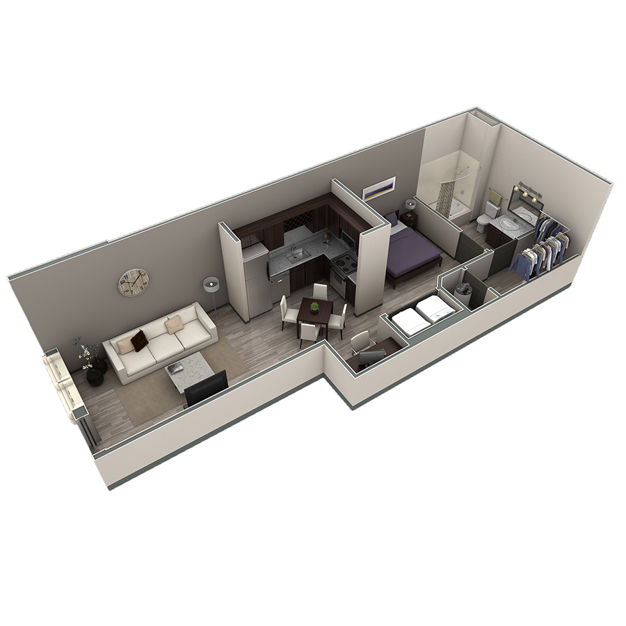 Studio Grand Courtyard floor plan
