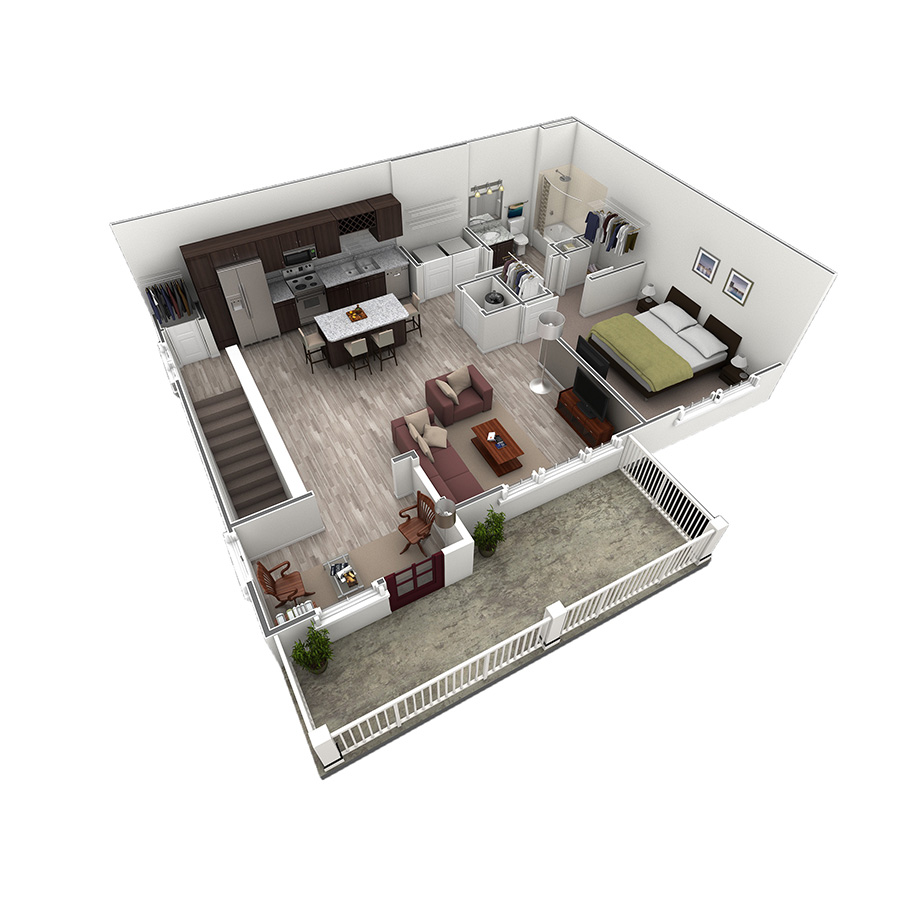 1 BR Grand Overlook floor plan