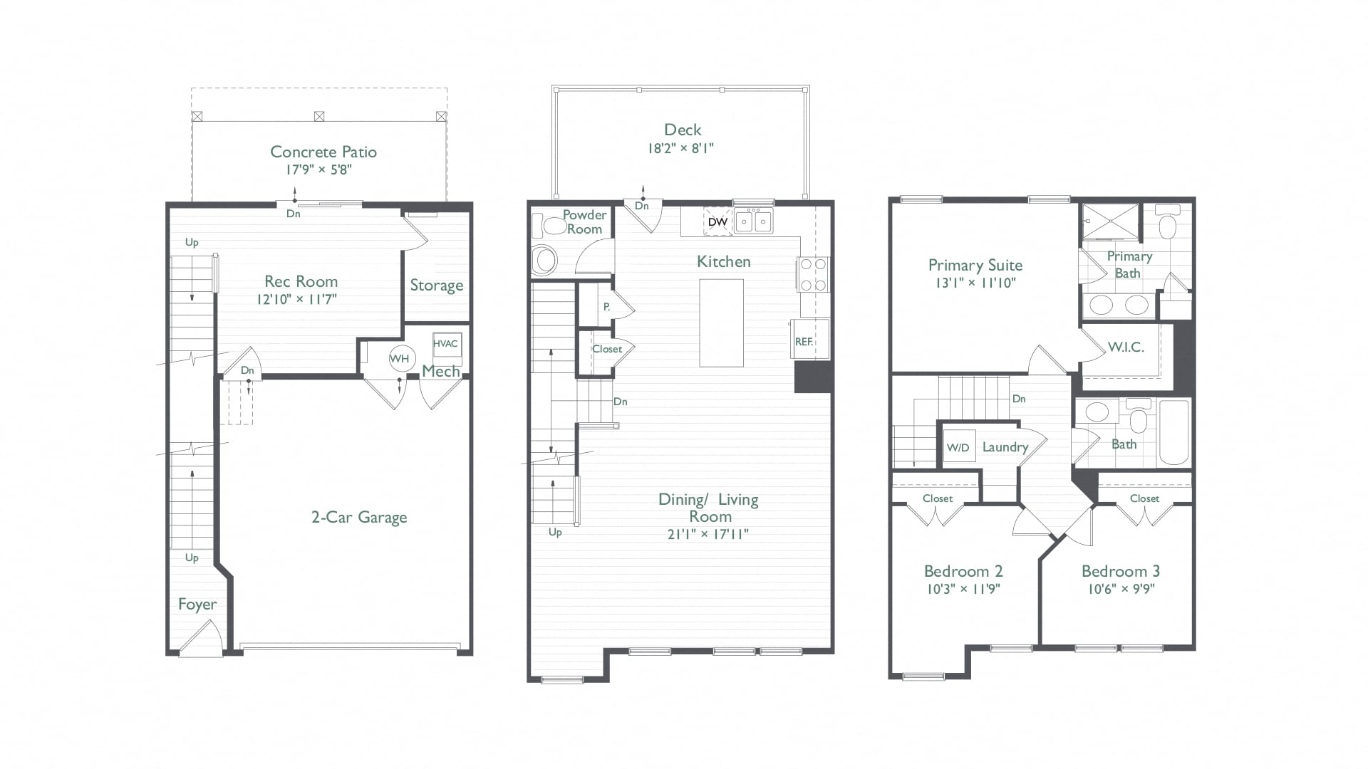3 Bed/2.5 Bath-Cheverly 1 floor plan