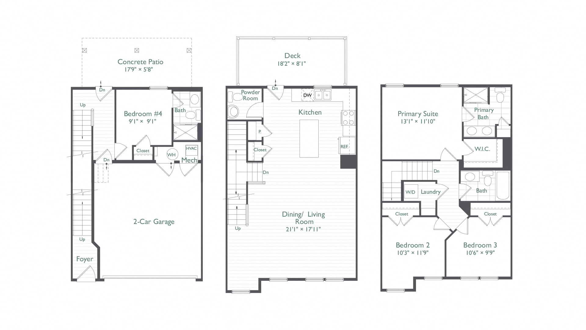 4 Bed/3.5 Bath-Cheverly II floor plan
