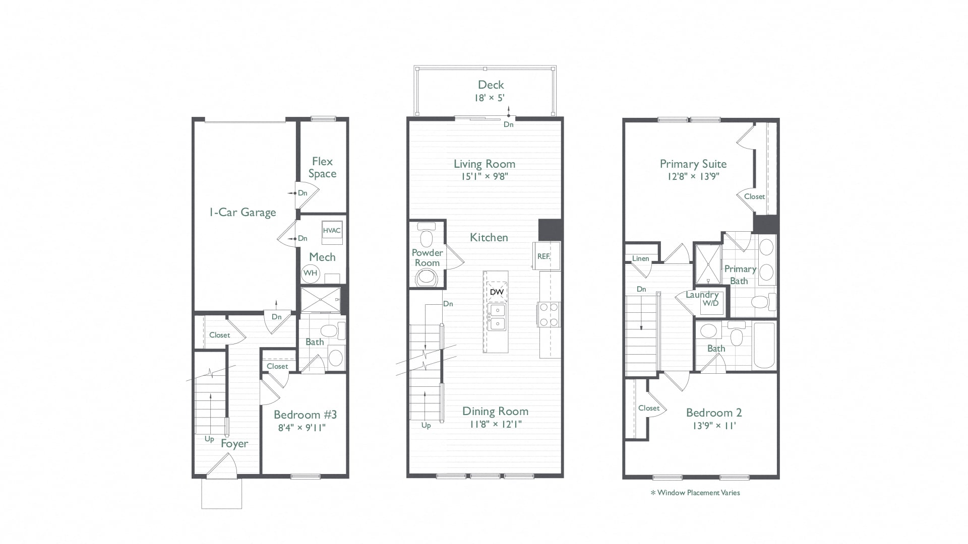 3 Bed/3.5 Bath-Addison II floor plan