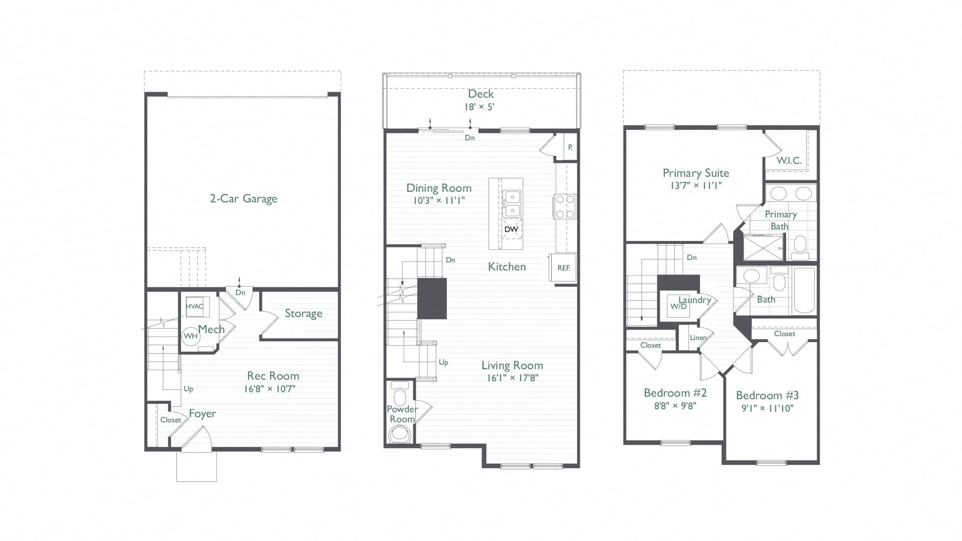 3 Bed/2.5 Bath-Branch 1 floor plan