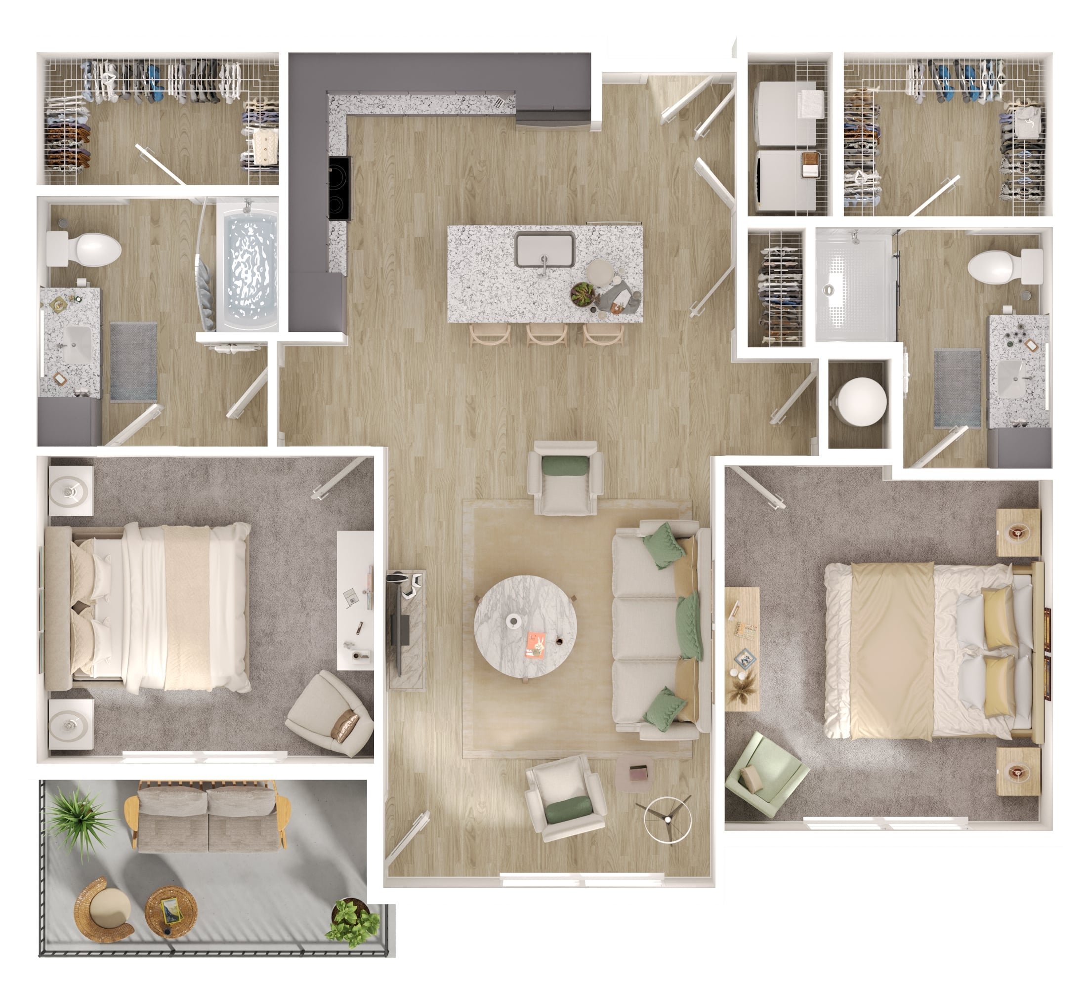 Bright floor plan