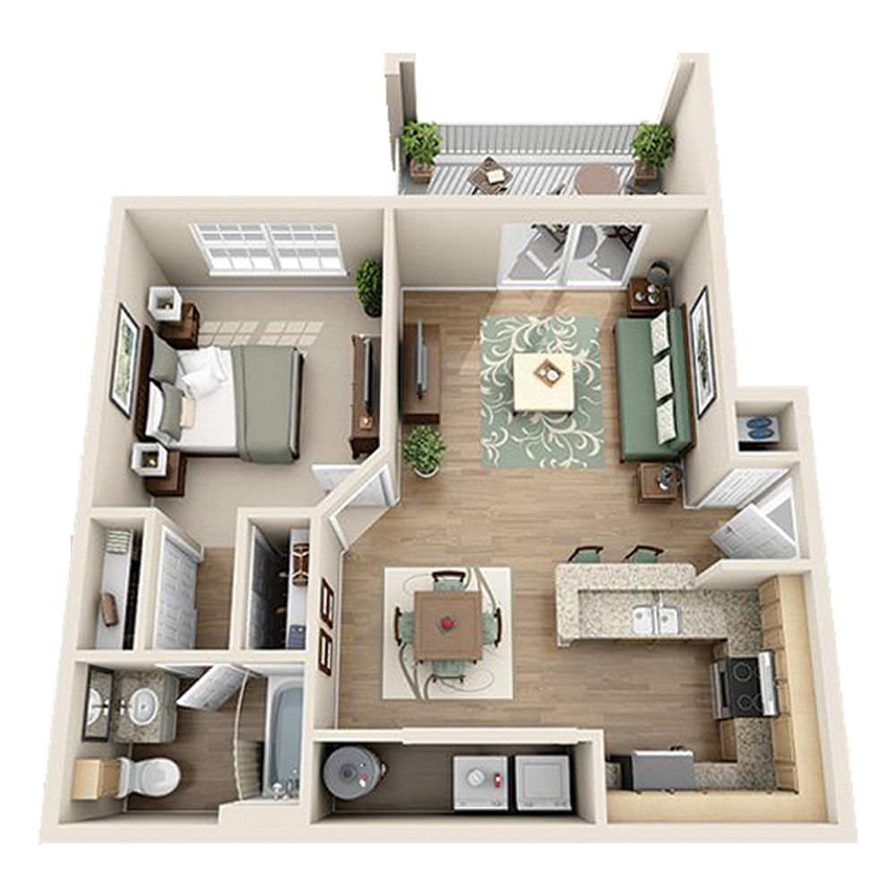 The South Park W/Patio floor plan