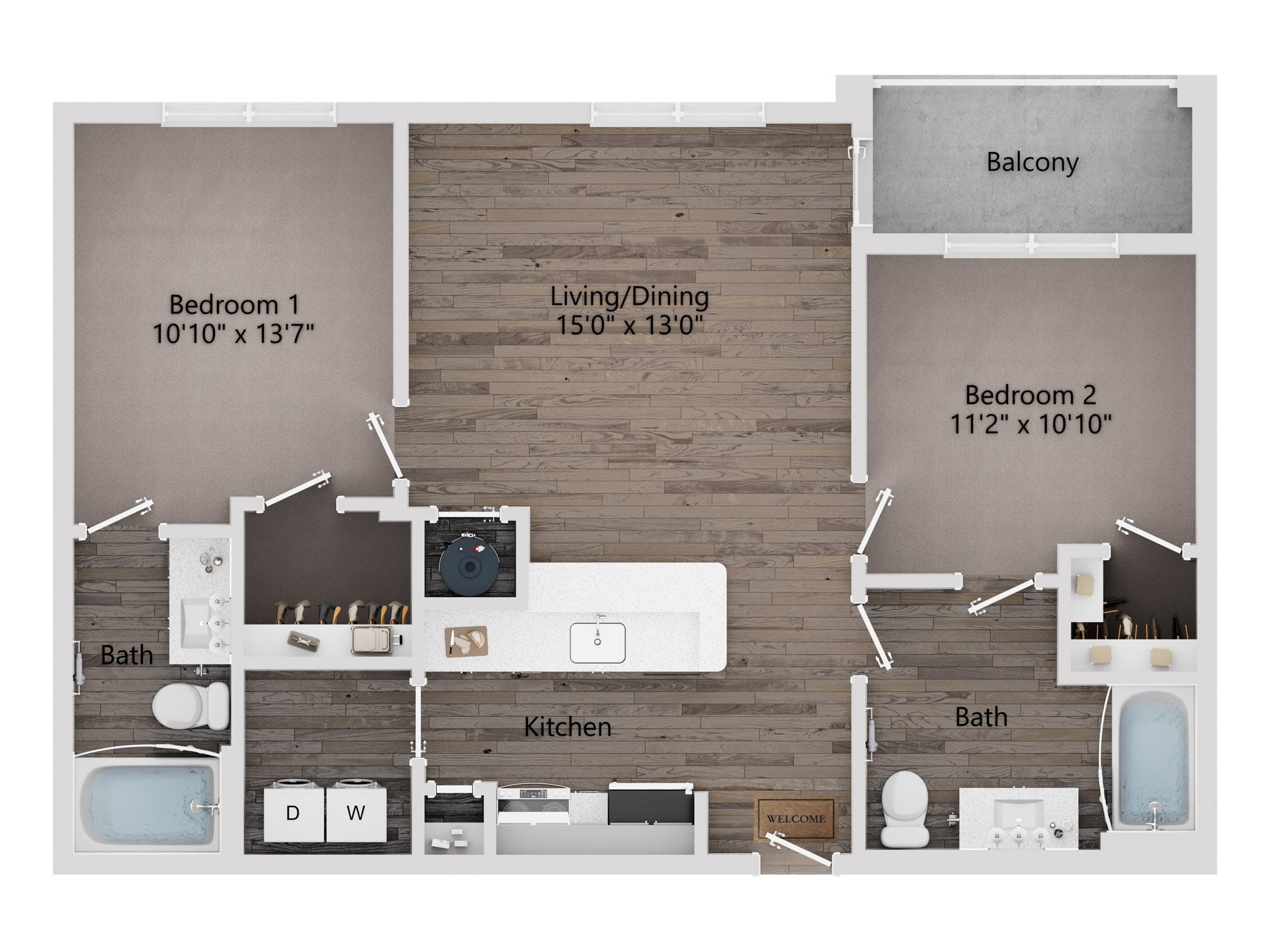 Patapsco (2/2) floor plan