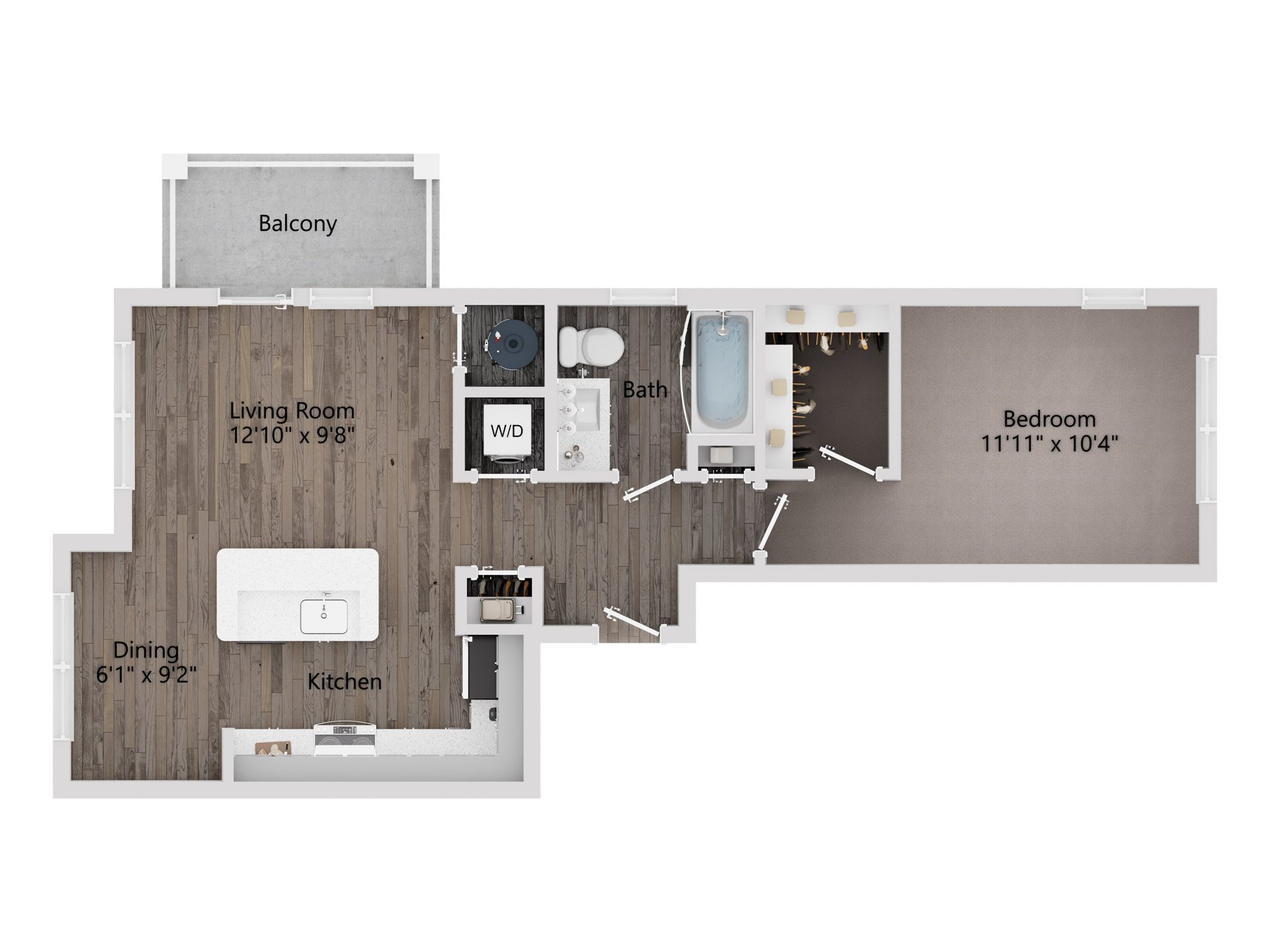 Willowwood (1/1) floor plan