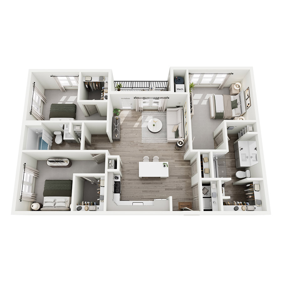 Oak floor plan