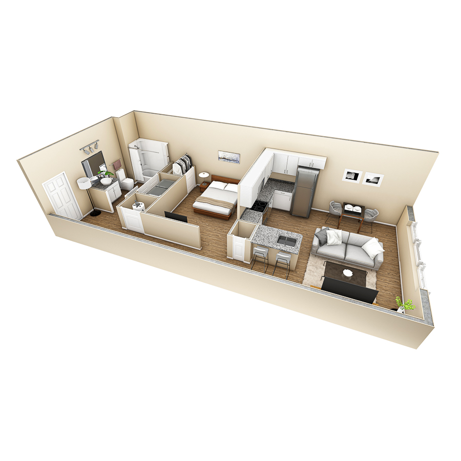 Studio Haven Courtyard floor plan