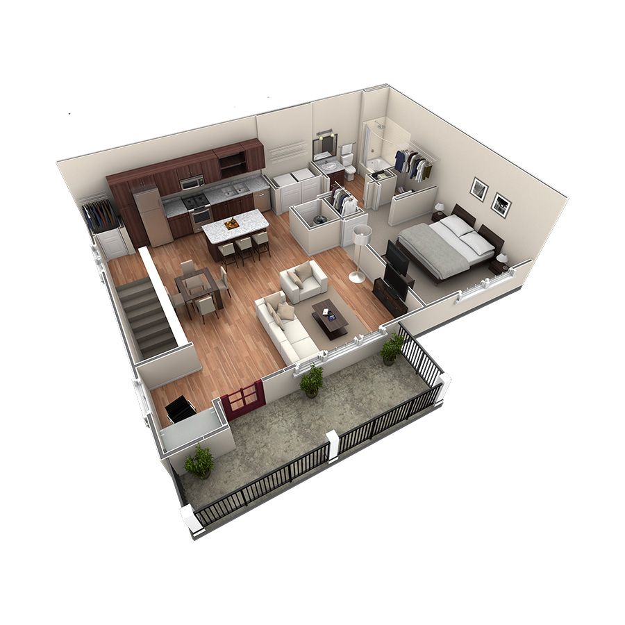 1 BR Grand Overlook floor plan