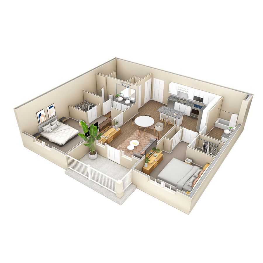 2 BR Haven Overlook floor plan