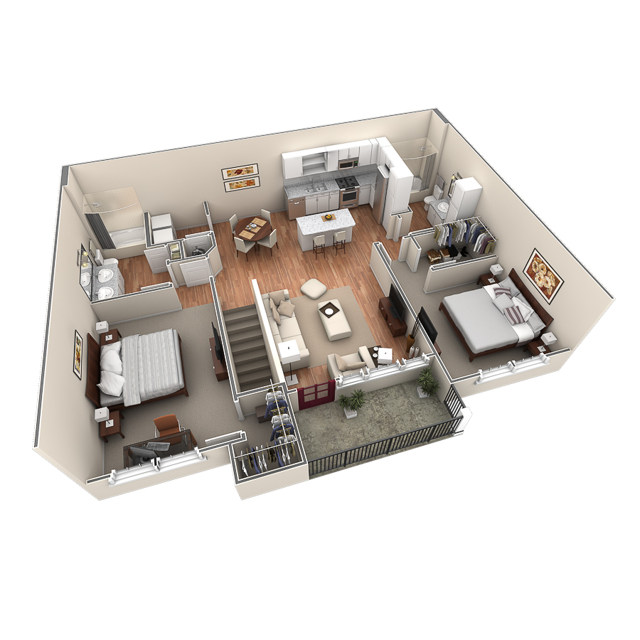 2 BR Grand Overlook floor plan