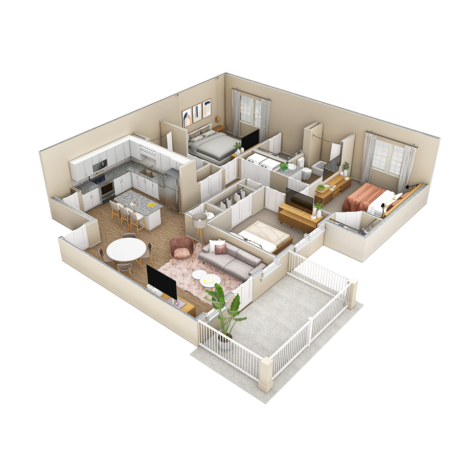 3 BR Haven Summit floor plan