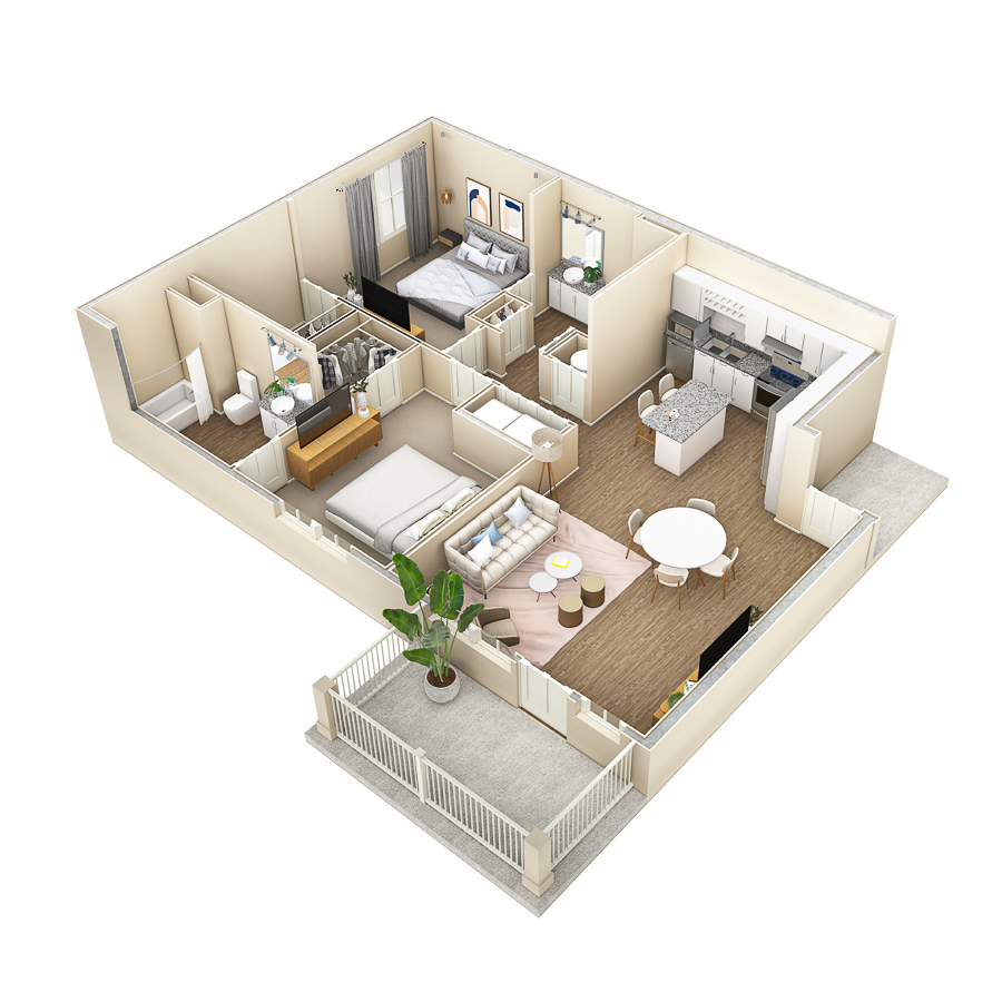 2 BR Vue Overlook floor plan