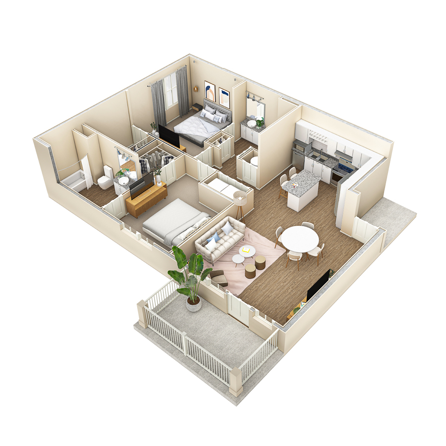 2 BR Vue Summit floor plan