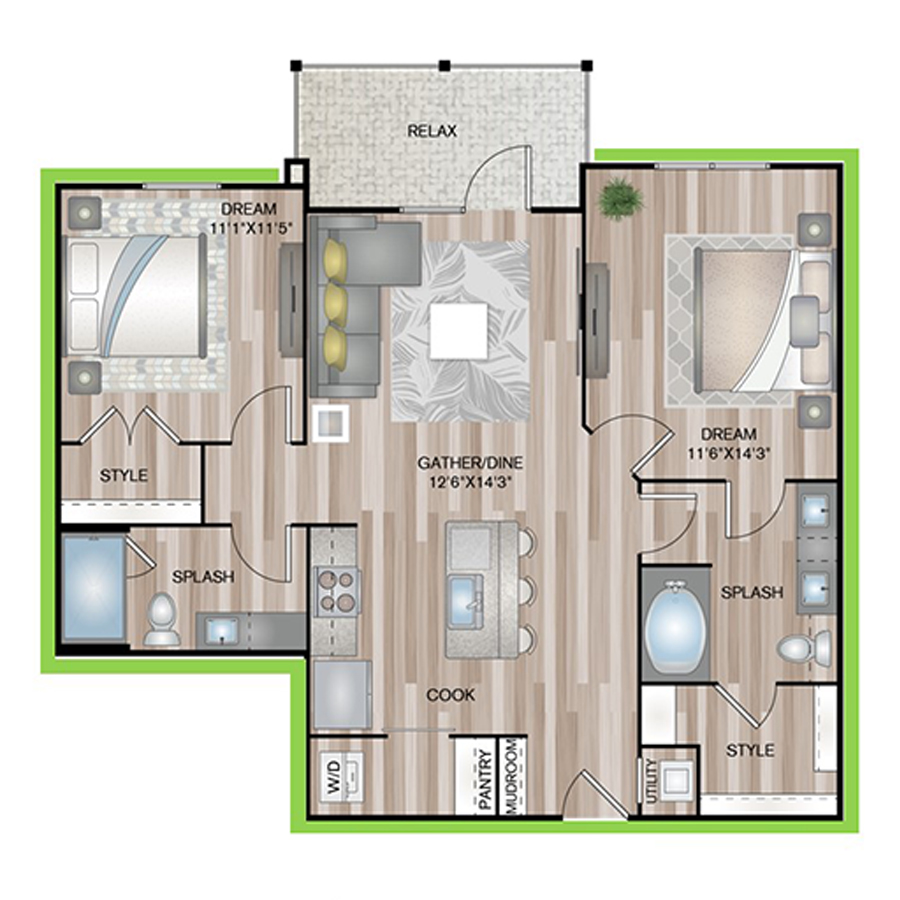 B1P8 floor plan