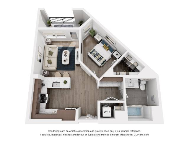 1B floor plan