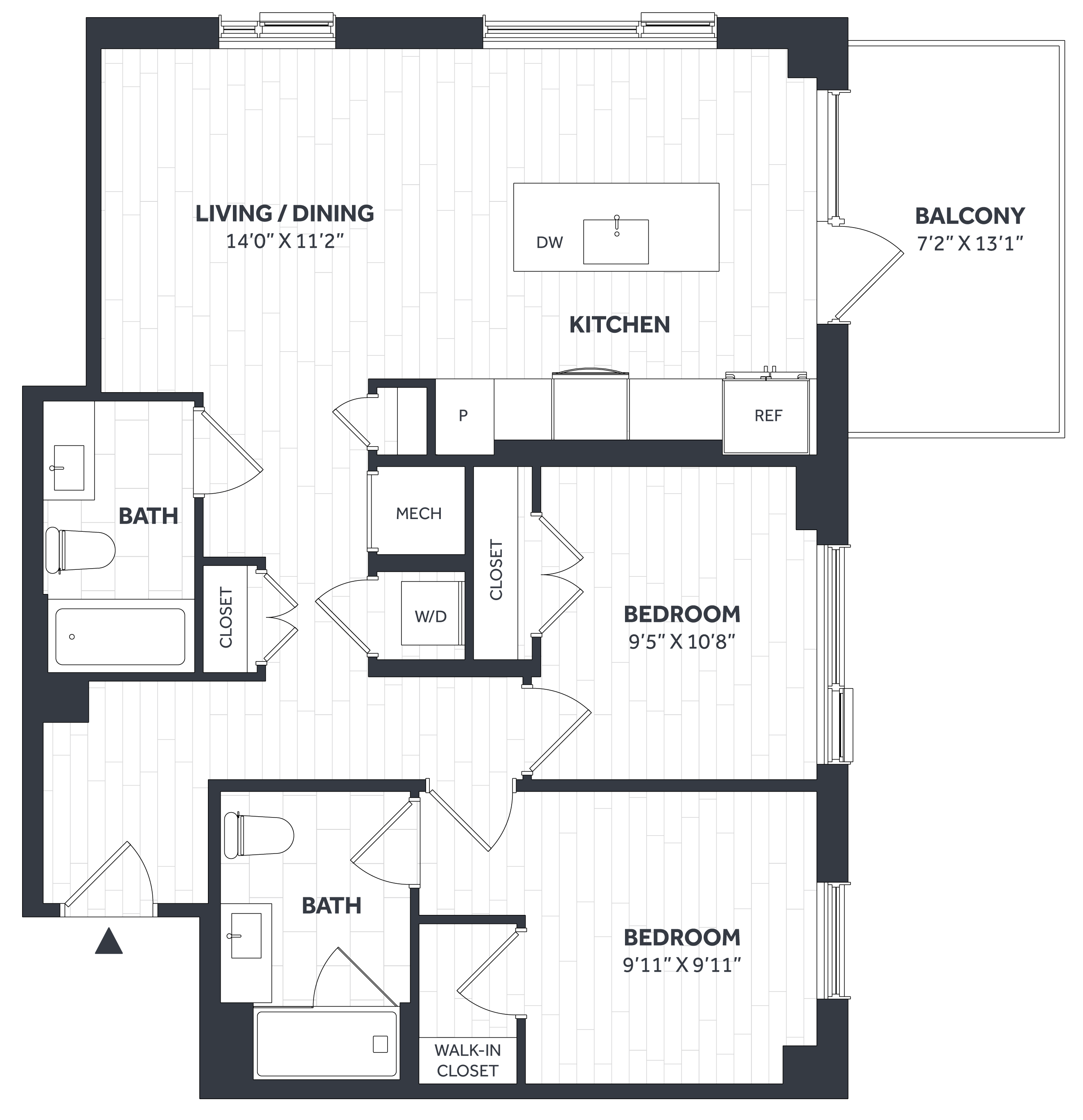 2 Bed/2 Bath PH - Stratos - CC05 floor plan