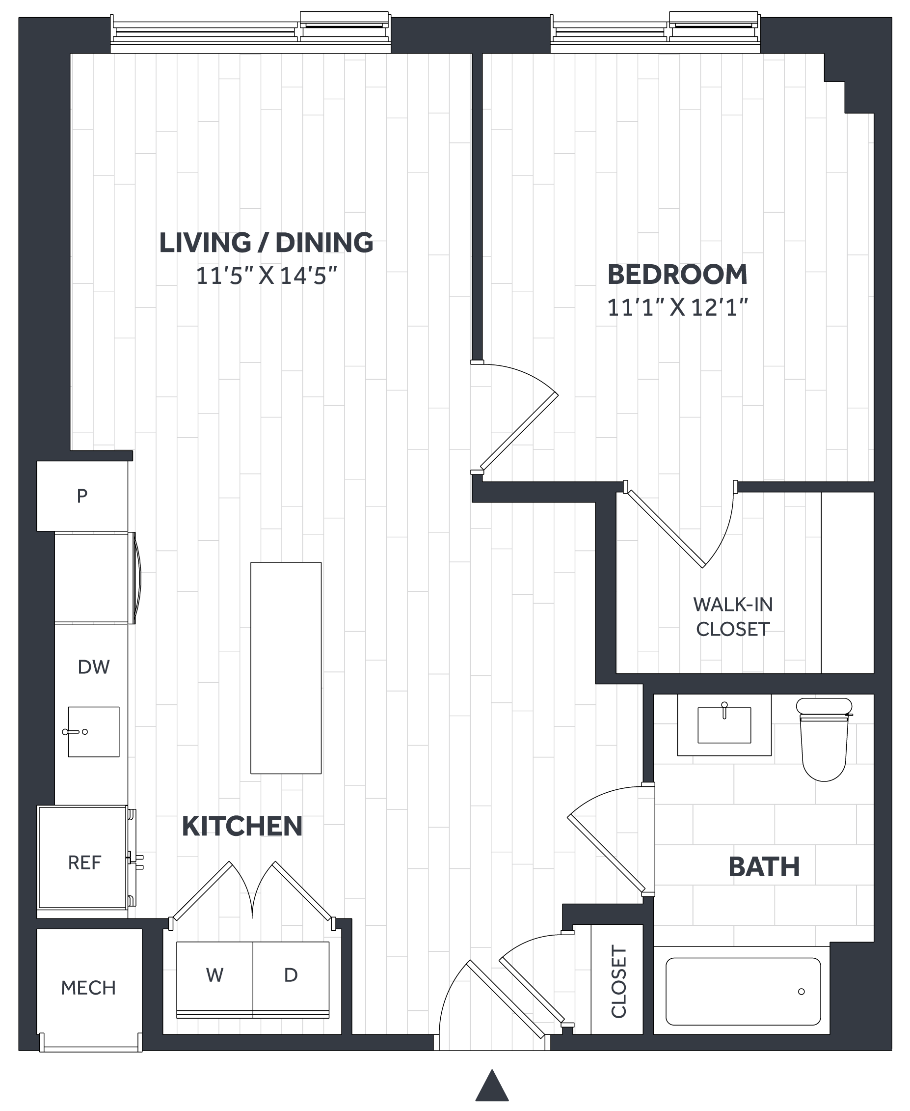 1 Bed/1 Bath - Stratos - AA02 floor plan