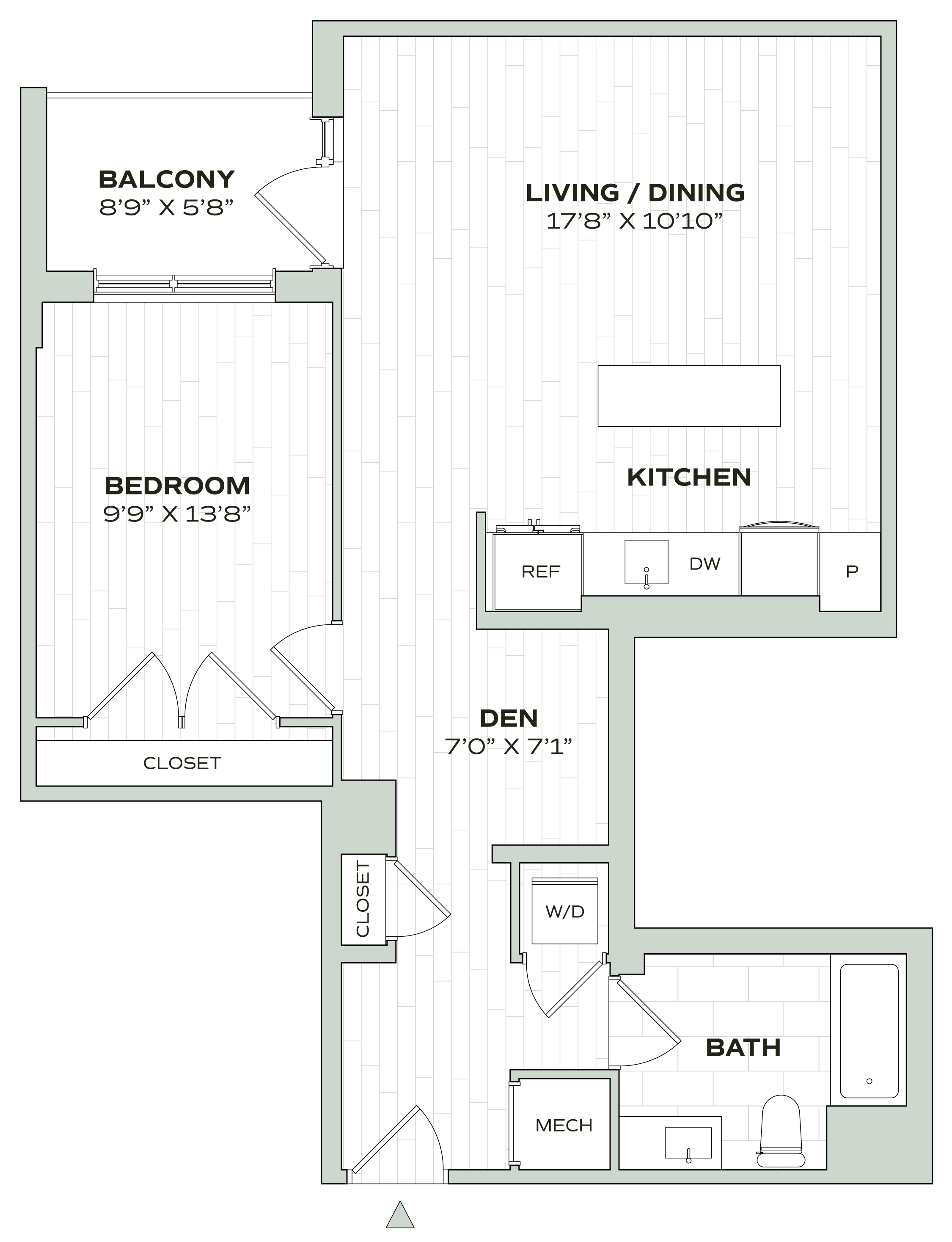 1 Bed/1 Bath Den - Alula - B03 floor plan