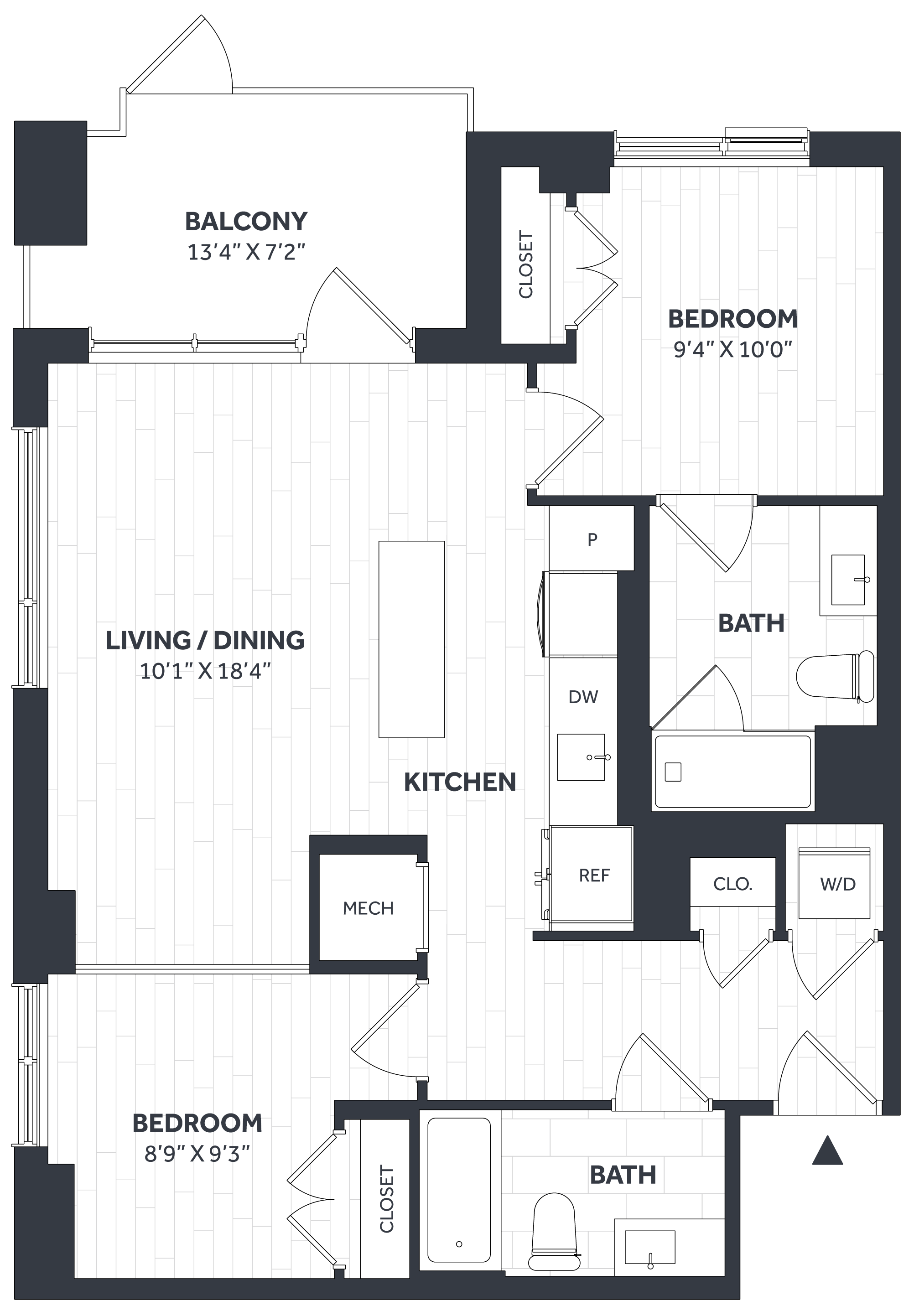 2 Bed/2 Bath - Stratos - CC01a floor plan
