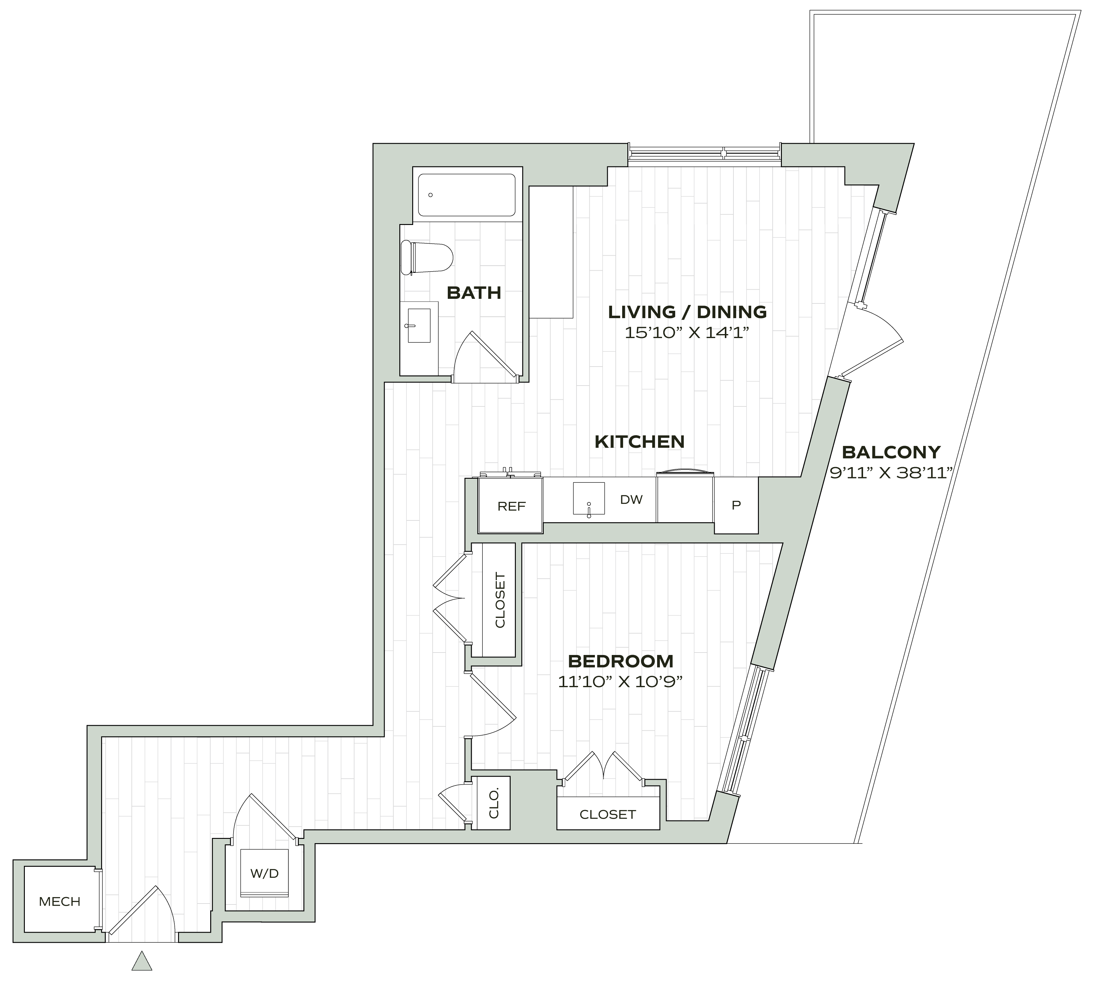 1 Bed/1 Bath - Alula - A07 floor plan
