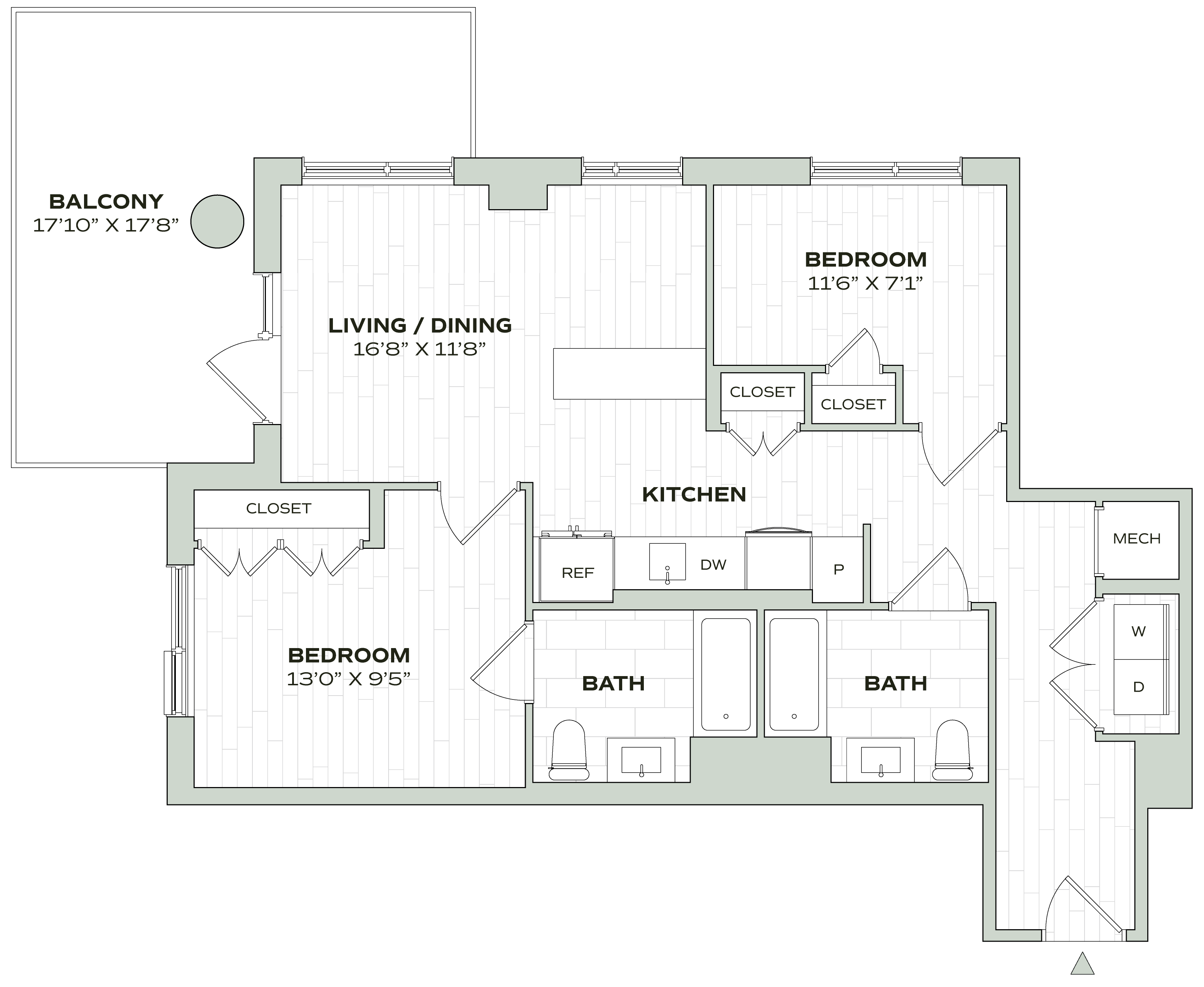 2 Bed/2 Bath - Alula - C02a floor plan