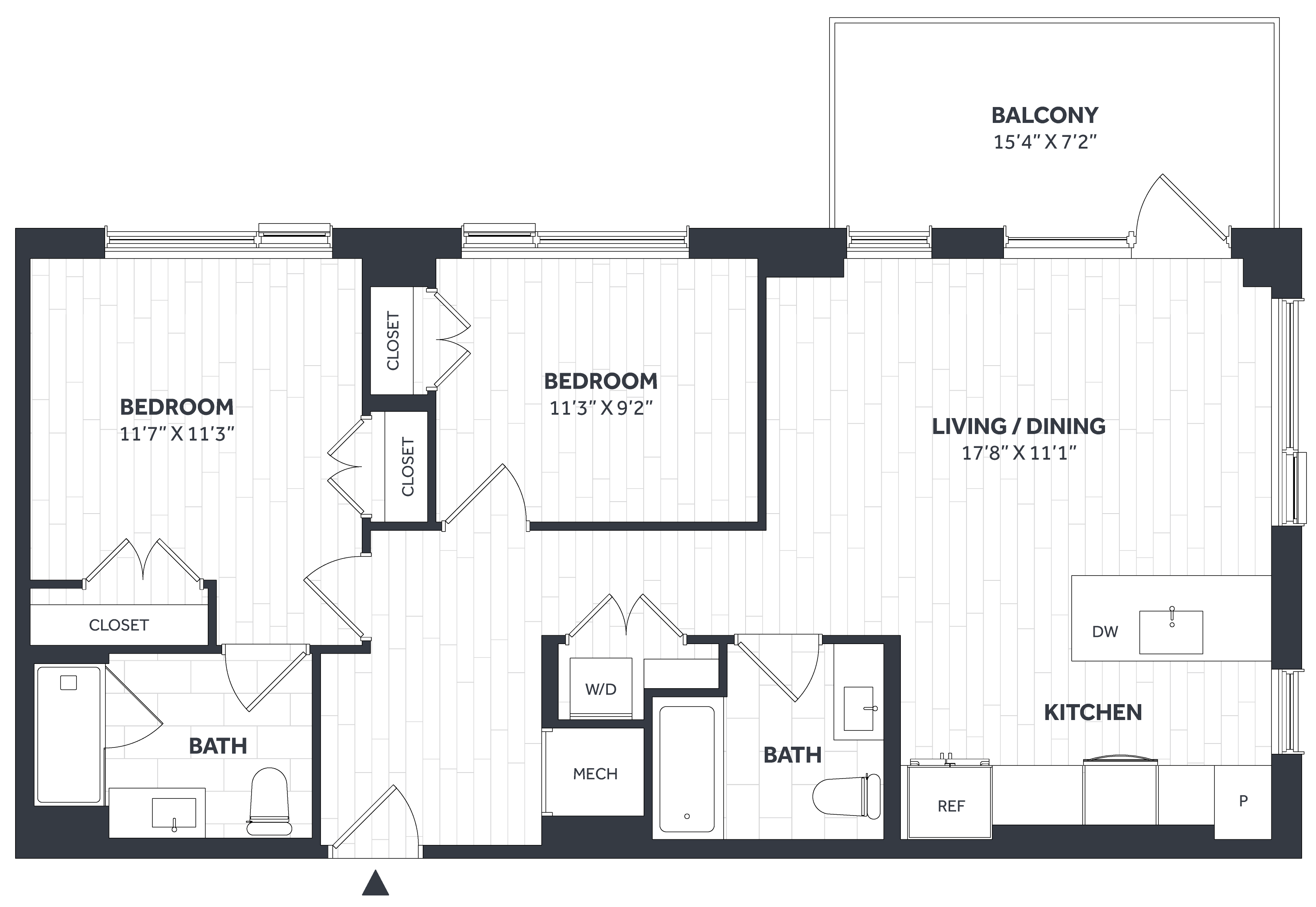 2 Bed/2 Bath PH - Stratos - CC04 floor plan