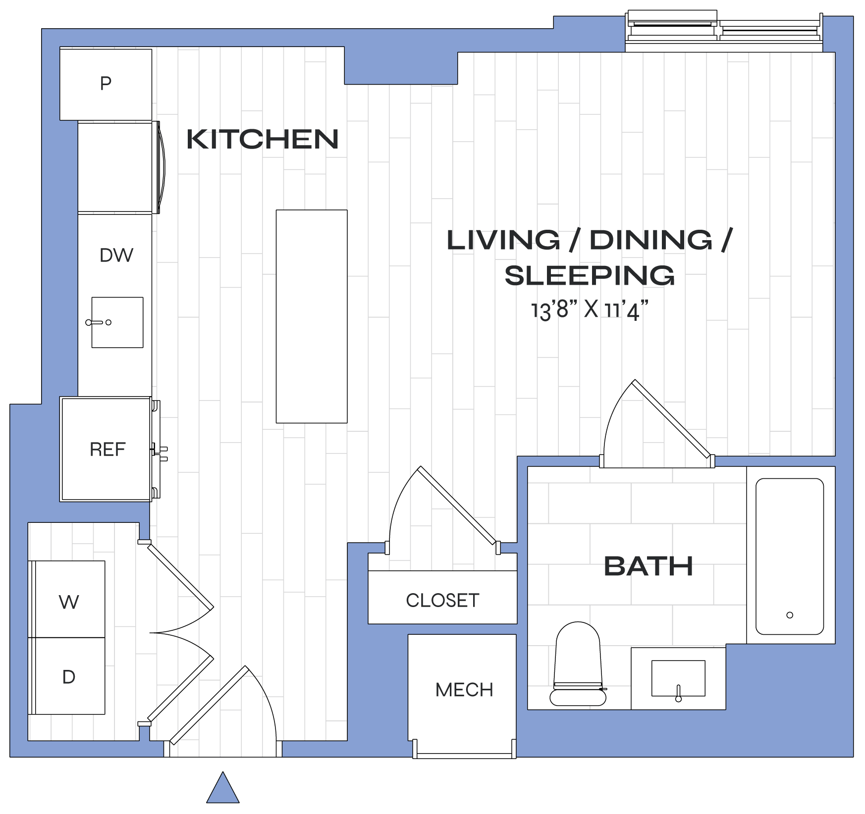 Studio - Poplar - E03 floor plan