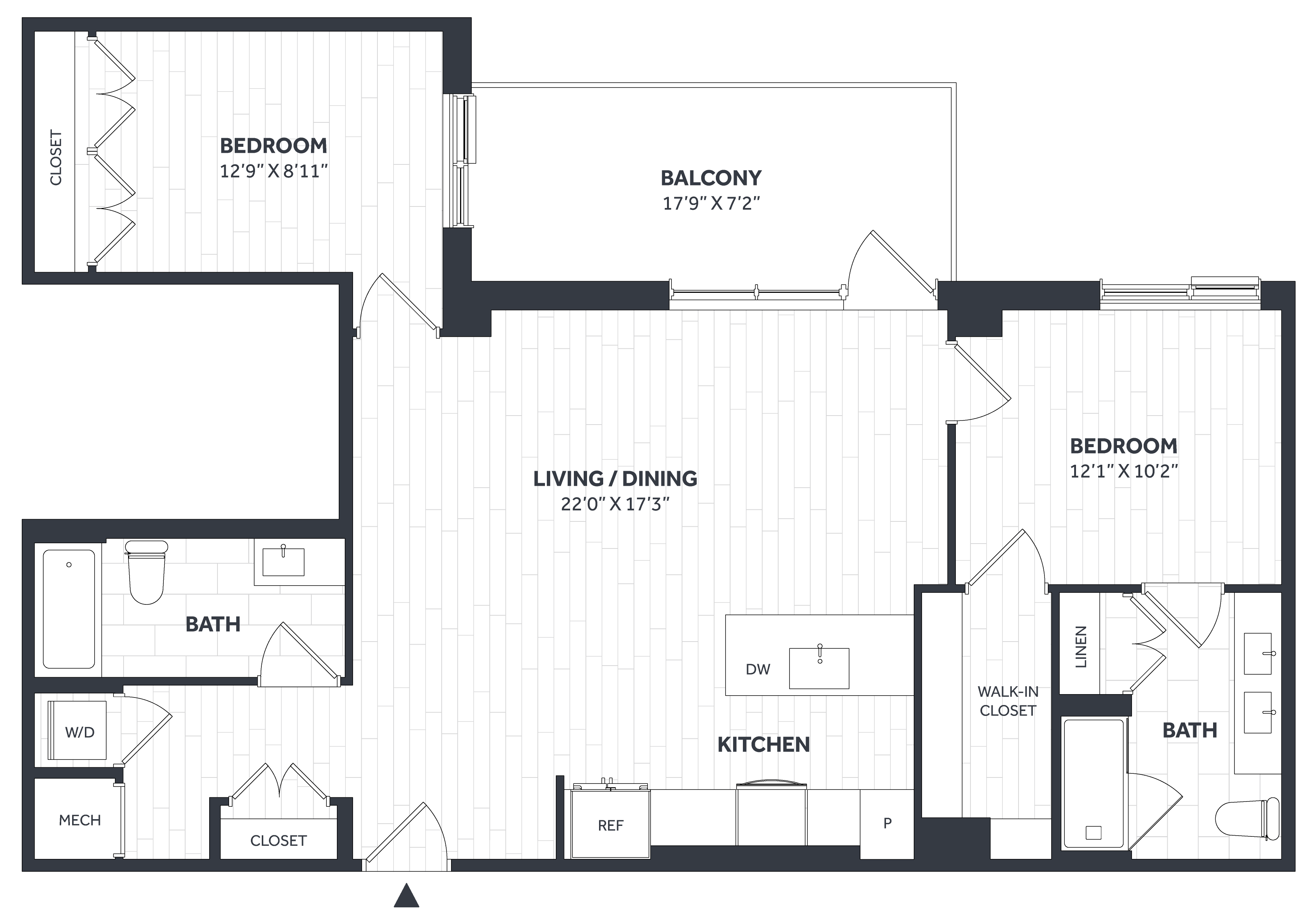 2 Bed/2 Bath PH - Stratos - CC15 floor plan