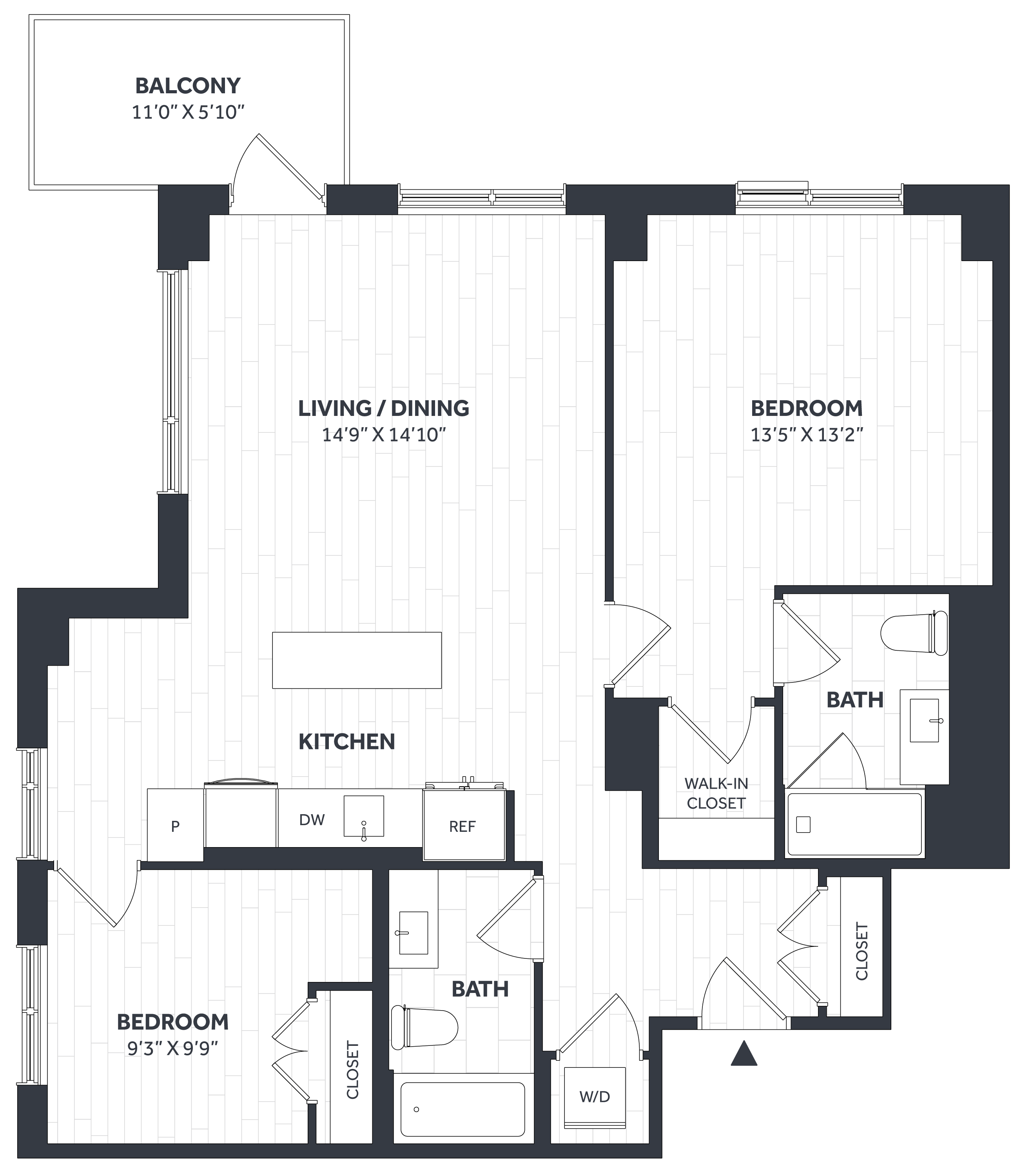 2 Bed/2 Bath - Stratos - CC02b floor plan