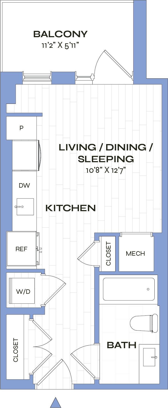 Studio - Poplar - E01 floor plan