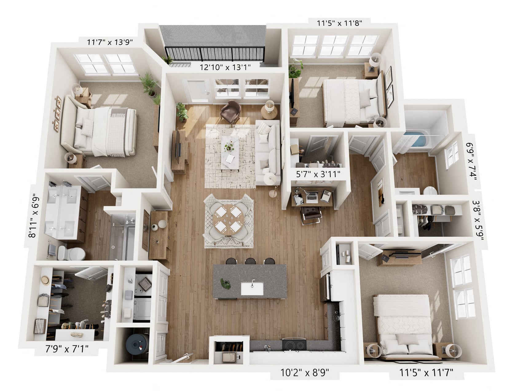 C1 | Riverfront floor plan
