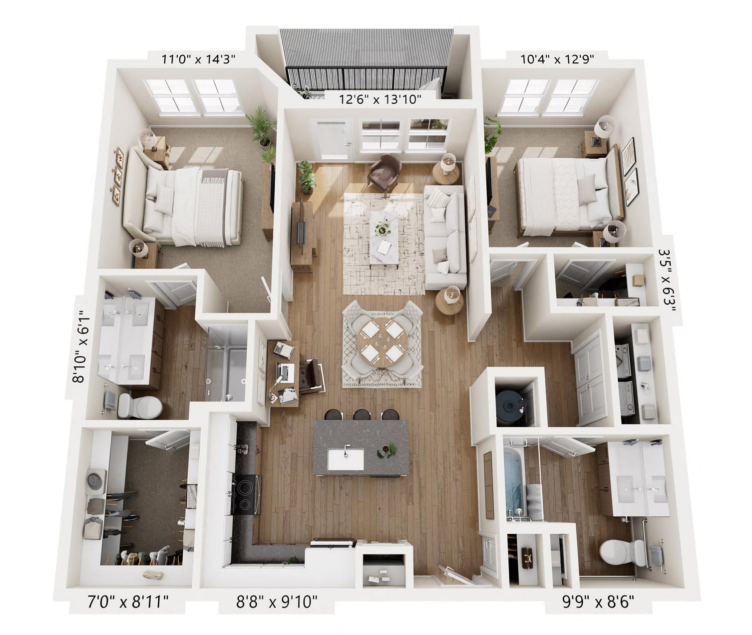 B1 | Central floor plan