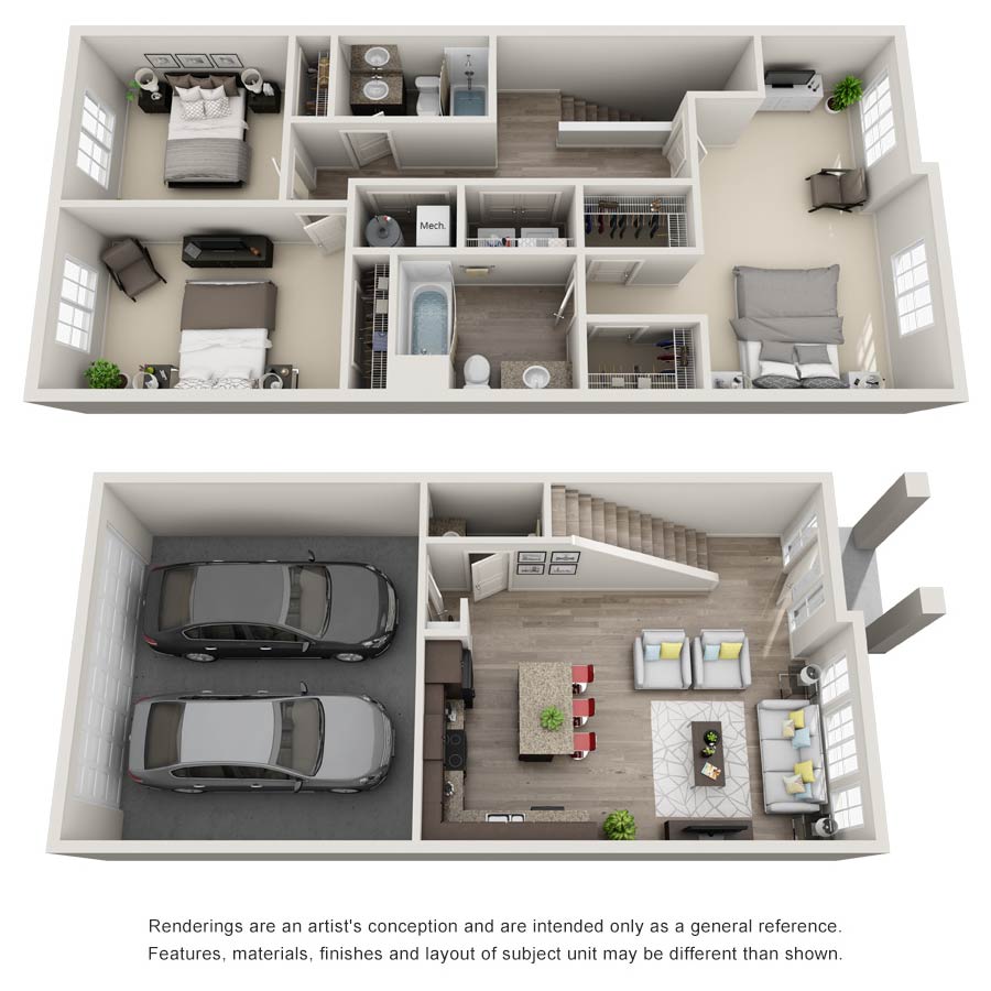 3TH2 floor plan