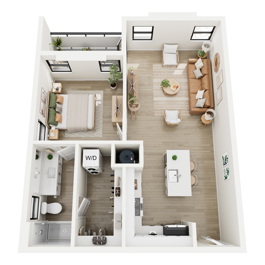 1B floor plan