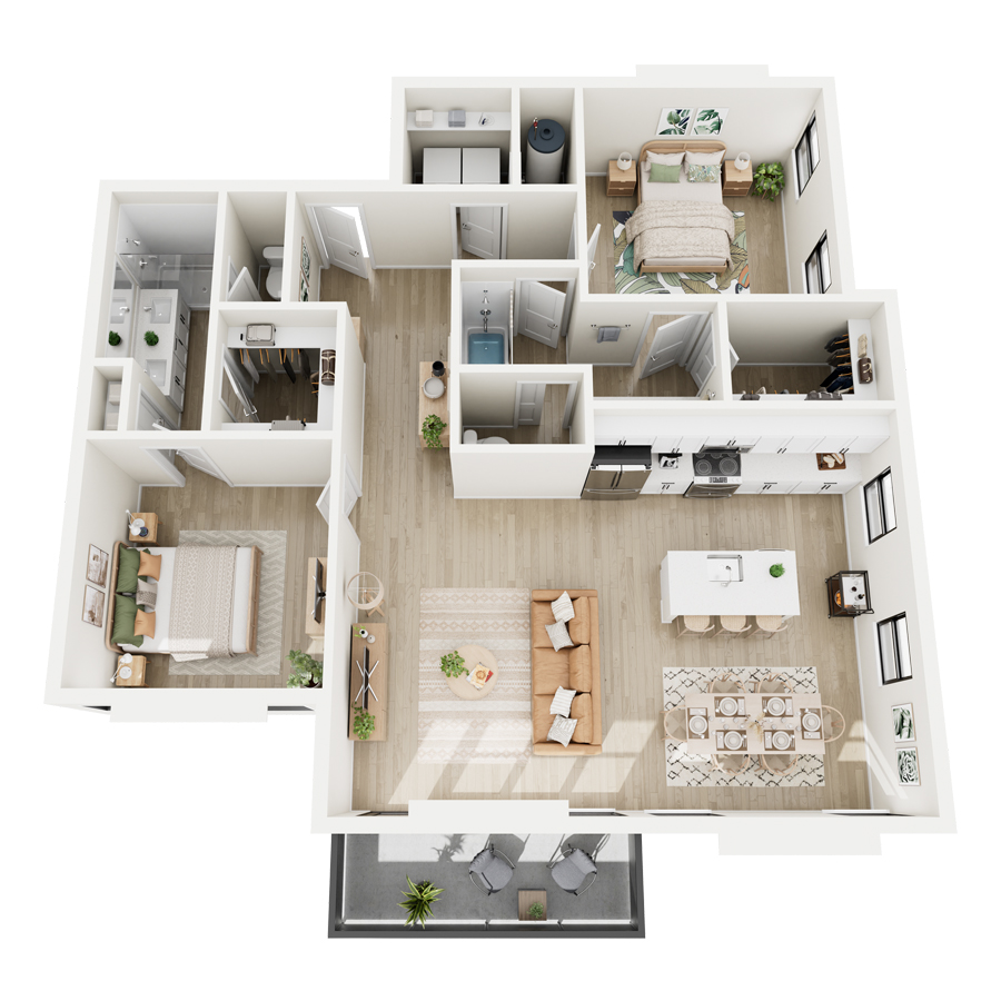 2Baff floor plan